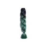 BRAID HAIR – JUMBO Συνθετικά μαλλιά για ράστα  125cm/100gr #B4 Ombre Μαύρο/Πράσινο σκούρο