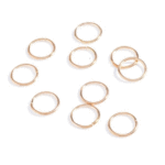 BRAID RINGS (Στολίδια για πλεξούδες) Gold Circle (10τμχ)