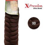 BRAID HAIR – KANEKALON X-PRESSION Συνθετικά μαλλιά για ράστα 207cm/165gr #33 Chocolate Brown