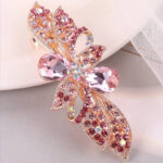 Κλιπ μαλλιών "pink crystal"