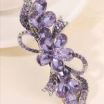 Κλιπ μαλλιών "purple crystal"