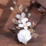 Κλιπ μαλλιών "white flower"