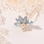 Φουρκέτα μαλλιών "pearl flower blue"