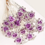 Φουρκέτα μαλλιών "boho flower purple" 1τμχ