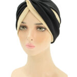 Τουρμπάνι Δίχρωμο - Black & Beige