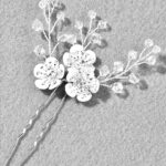 Φουρκέτα Λουλούδι  Silver Crystal Flower