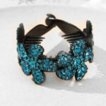 Κλιπ - Δαγκάνα για κότσους blue gold flower