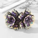 Κλιπ - Δαγκάνα για κότσους purple silver flower