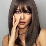 ΠΕΡΟΥΚΑ ΓΥΝΑΙΚΕΙΑ #207 Καστανό Ίσιο με αφέλειες - Medium