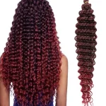 BRAID HAIR WAVY for CROCHET  50cm / 65gr #1B/BURG Ombre