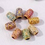 BRAID RINGS Σκαλιστή χάνδρα 1,5x1 cm (8τμχ)