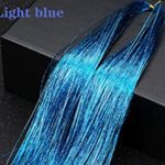HAIR TINSEL 90cm - LIGHT BLUE