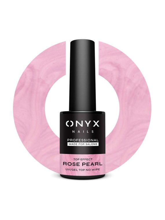 ONYX NAILS - TOP COAT NO WIPE EFFECT 7ml T02 Rose Pearl - Image 1