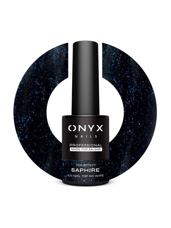ONYX NAILS - TOP COAT NO WIPE EFFECT 7ml T09 Saphire - Image 1