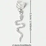 BRAID RINGS (Στολίδια για πλεξούδες) Silver Snakes 2τμχ