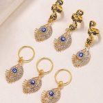 BRAID RINGS (Στολίδια για πλεξούδες) Bad Eye - Gold 2τμχ