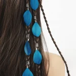 BRAID RINGS (Στολίδια για πλεξούδες) Feather Boho 2τμχ