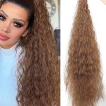 PONYTAIL ΜΕ ΣΥΡΜΑ- EXTGRA FLUFFY 95cm - Καστανό ανοιχτό καραμελέ