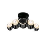 ΚΛΑΜΕΡ Pearls with rose - Black