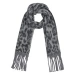 ΚΑΣΚΩΛ LEOPARD PRINT 180x43cm - Grey