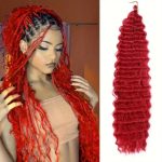 BRAID HAIR WAVY for CROCHET 75cm #66 Red XL