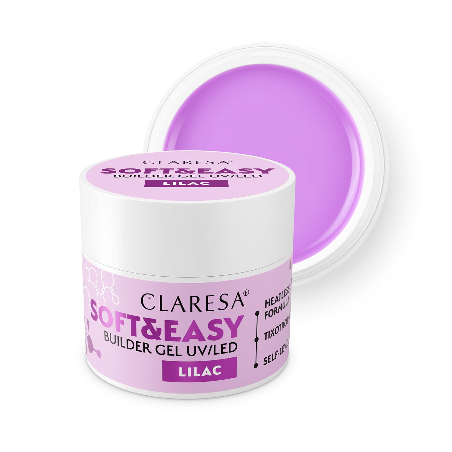 Claresa-Zel-budujacy-SOFTEASY-builder-gel-lilac CLARESA BUILDER GEL SOFT & EASY LILAC 12g - Image 1