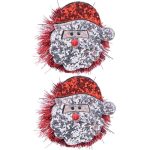 ΠΑΙΔΙΚΑ ΚΛΙΠ ΜΑΛΛΙΩΝ SET 2τμχ SANTA CLAUS