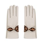 ΓΑΝΤΙΑ PANTHER DETAIL BOW - Beige