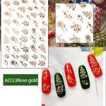 ΑΥΤΟΚΟΛΛΗΤΑ ΝΥΧΙΩΝ X-mas #A-033 Rose Gold