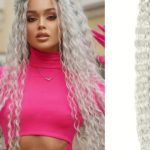 BRAID HAIR WAVY for CROCHET 75cm #Light Gray