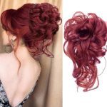 ΚΟΤΣΟΣ ΜΑΛΛΙΩΝ με λάστιχο * Κόκκινο σκούρο