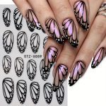 ΑΥΤΟΚΟΛΛΗΤΑ ΓΙΑ ΝΥΧΙΑ * STZ-X059 Black Butterfly (2τμχ)