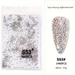 STRASS ΓΙΑ ΝΥΧΙΑ ΙΡΙΔΙΖΟΝΤΑ #SS3 1440 τμχ