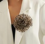 ΚΑΡΦΙΤΣΑ ΠΕΤΟΥ Animal Print Flower - Gray Brown
