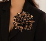 ΚΑΡΦΙΤΣΑ ΠΕΤΟΥ Animal Print Flower - Brown Black
