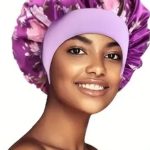 BONET ΣΚΟΥΦΑΚΙ ΥΠΝΟΥ Short - Satin Flowers Purple