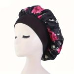BONET ΣΚΟΥΦΑΚΙ ΥΠΝΟΥ Short - Satin Flowers Black