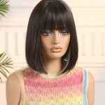 ΠΕΡΟΥΚΑ ΓΥΝΑΙΚΕΙΑ #207/C Καστανό Καρέ με εσωτερικές ανταύγειες ψυχρές - Medium