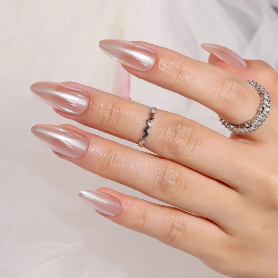 BLUESKY NAIL ART MOONSHINE POWDER #YGF01 Coral Starlight - Image 2