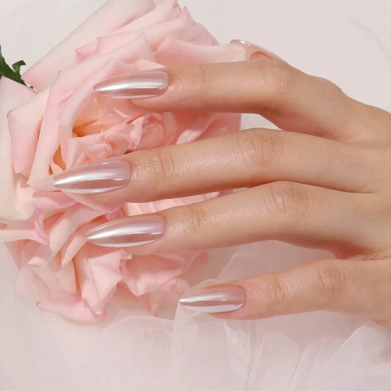BLUESKY NAIL ART MOONSHINE POWDER #YGF01 Coral Starlight - Image 6