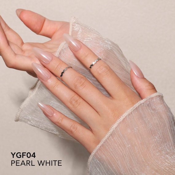 BLUESKY NAIL ART CHROME POWDER #YGF04 Pearl White - Image 4