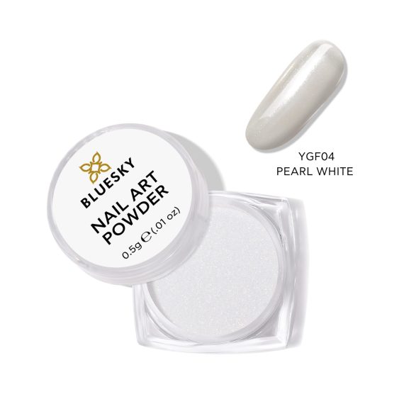 BLUESKY NAIL ART CHROME POWDER #YGF04 Pearl White - Image 1