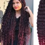 BRAID HAIR WAVY for CROCHET 75cm #1B/BURG XL