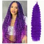 BRAID HAIR WAVY for CROCHET 75cm #PURPLE / XL
