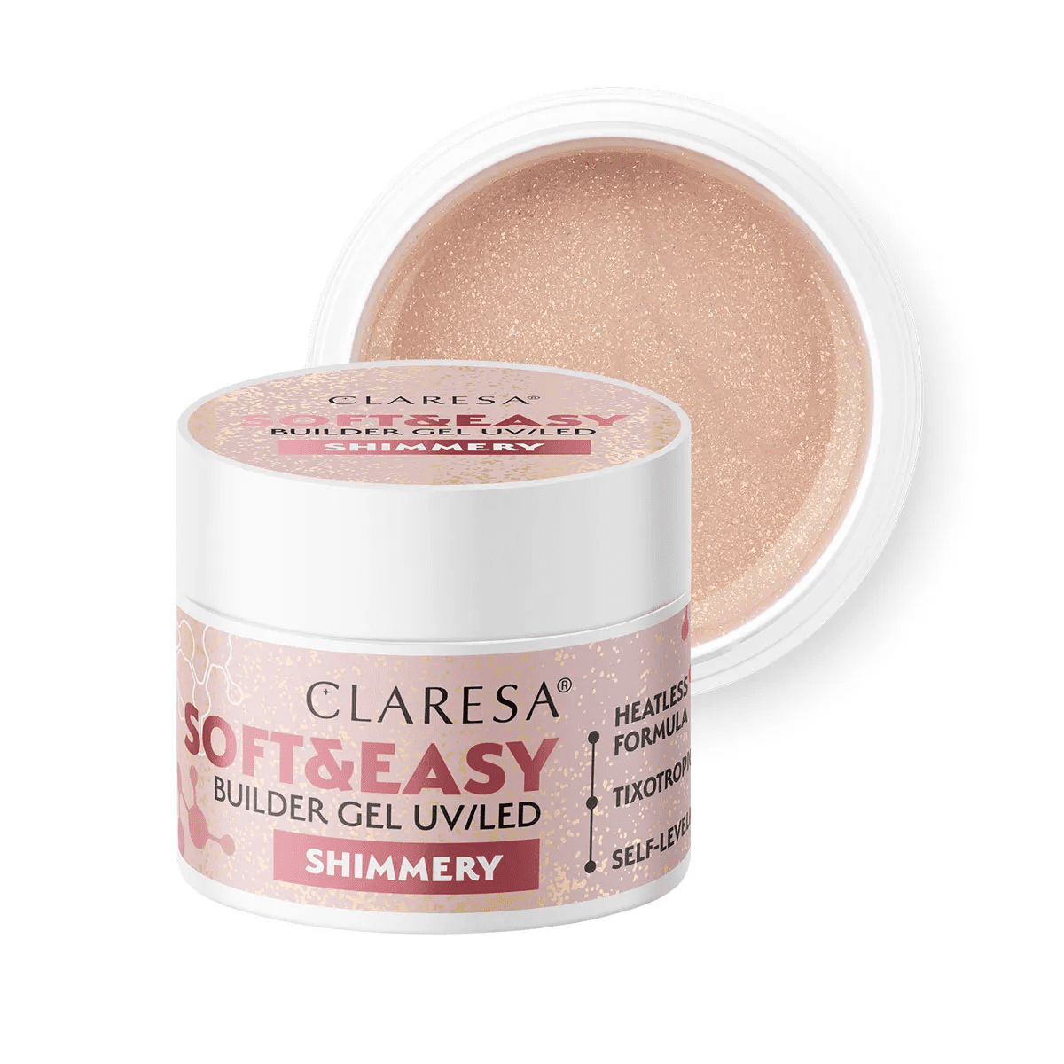 Claresa-Zel-budujacy-SOFTEASY-builder-gel-shimmery CLARESA BUILDER GEL SOFT & EASY SHIMMERY 90g - Image 1