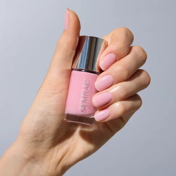 SEMILAC Nail Lacquer 9ml #103 Rose Vibrant Transparent - Image 3