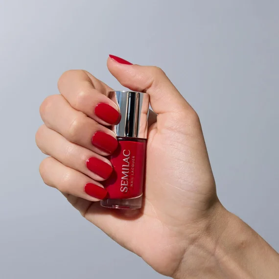 SEMILAC Nail Lacquer 9ml #110 Classic Red - Image 3