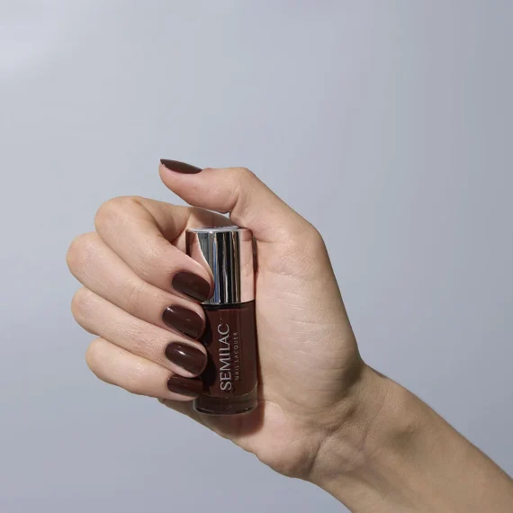 SEMILAC Nail Lacquer 9ml #111 Espresso - Image 3