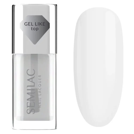 SEMILAC Nail Lacquer TOP GEL LIKE 9ml - Image 1
