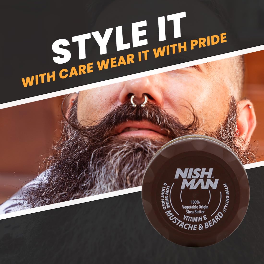 NISHMAN BEARD BALM 3 NISHMAN BEARD & MOUSTACHE BALM 100ml - Image 4